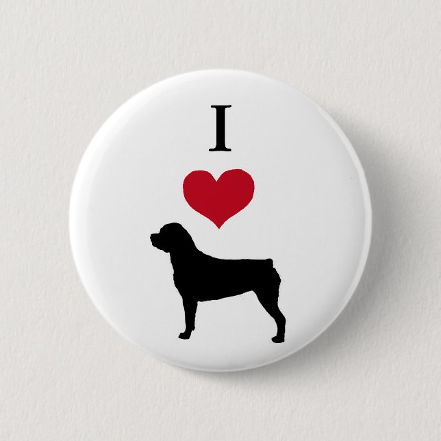 Rottweiler 2 Inch Round Button (Front)