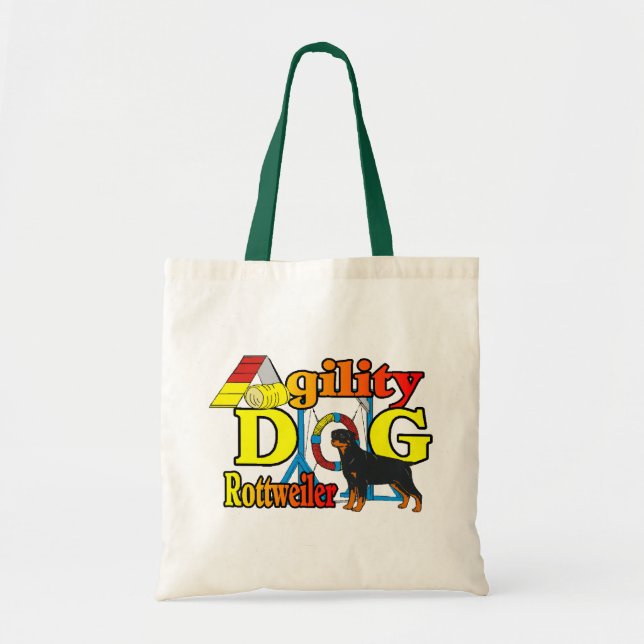 Rottweiler Agility Gifts Tote Bag (Front)
