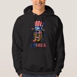 Rottweiler American Flag 4th Of July Patriotic Do Hoodie