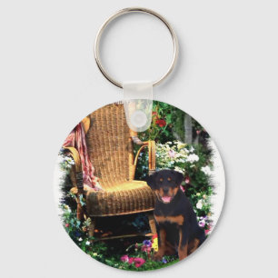 Rottweiler Art Gifts Keychain