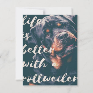 Rottweiler art invitation