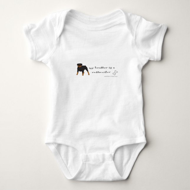 rottweiler baby bodysuit (Front)