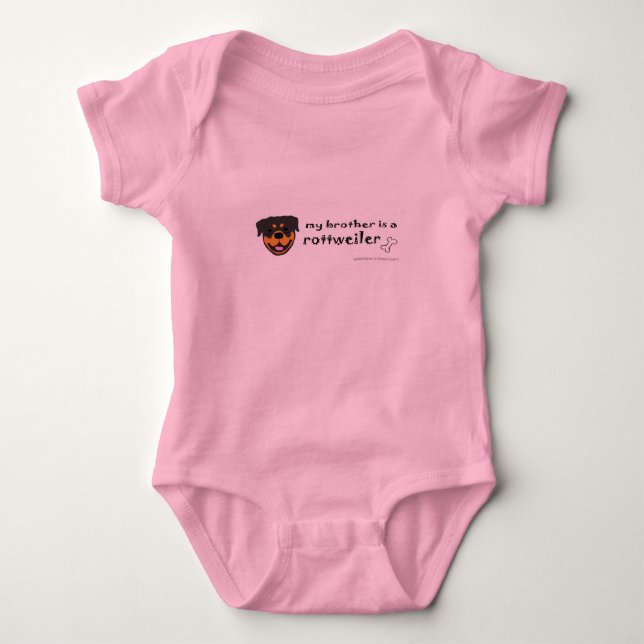 rottweiler baby bodysuit (Front)