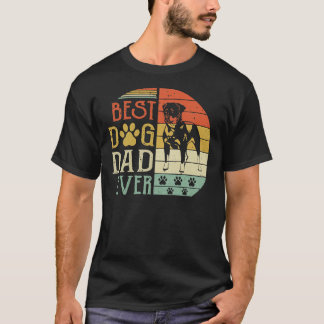 Rottweiler Best Dog Dad Ever Vintage Father S Day  T-Shirt