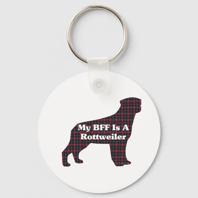 Rottweiler BFF Gifts Keychain (Front)