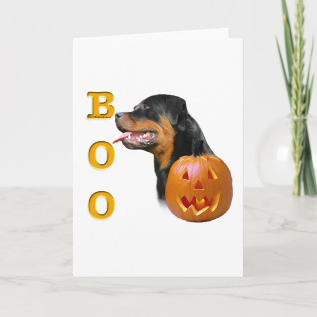 Rottweiler Boo Card (Front)