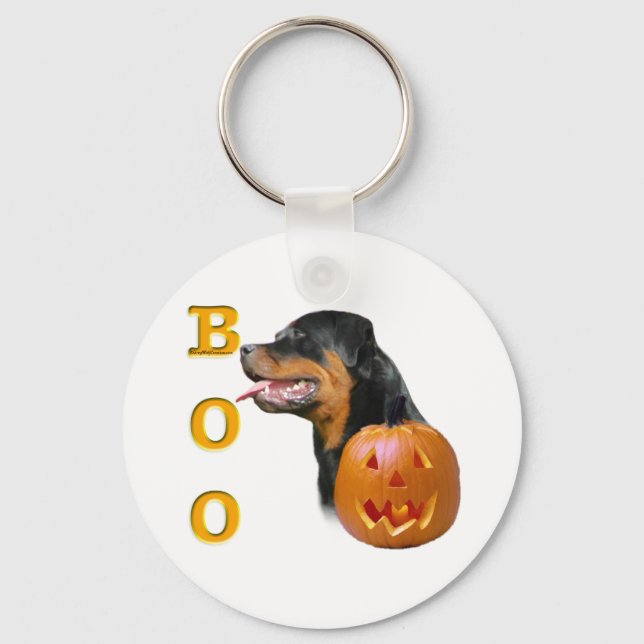 Rottweiler Boo Keychain (Front)