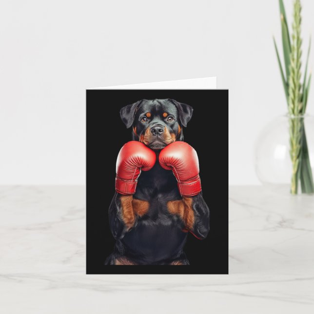 Rottweiler Boxing  Card (Front)