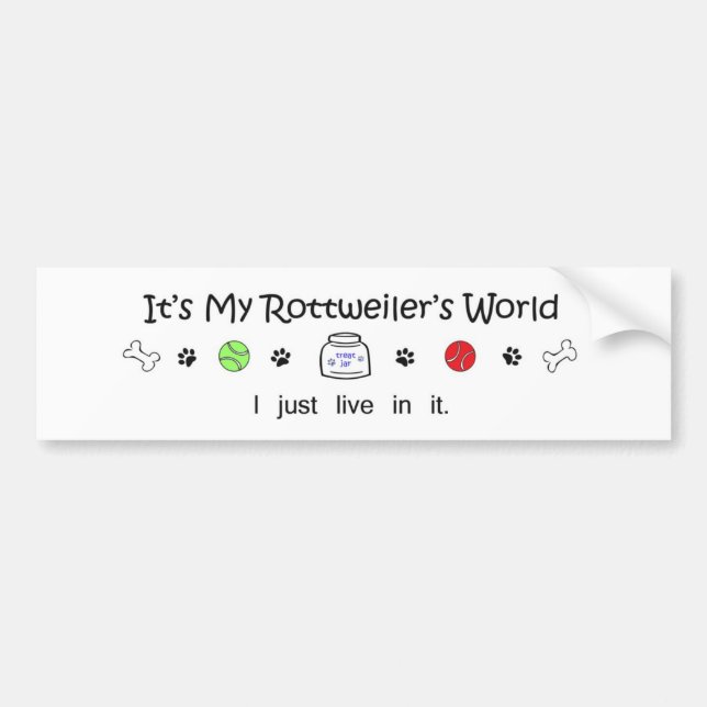 Rottweiler Bumper Sticker (Front)