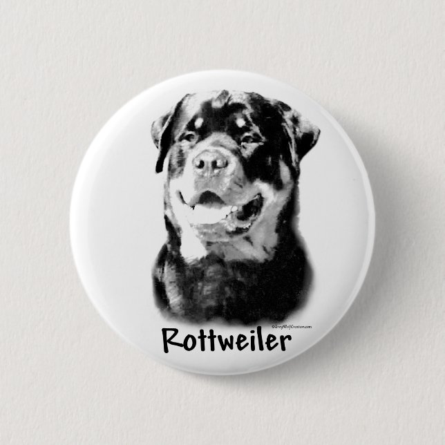 Rottweiler Charcoal - Button (Front)