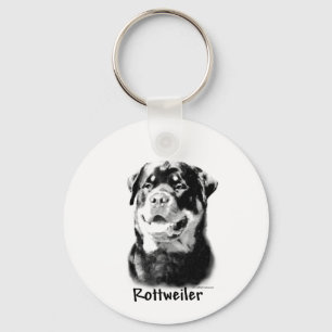 Rottweiler Charcoal Keychain