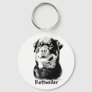 Rottweiler Charcoal Keychain