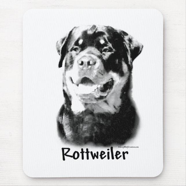 Rottweiler Charcoal Mouse Pad (Front)
