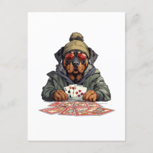 Rottweiler Chien Jouer des cartes