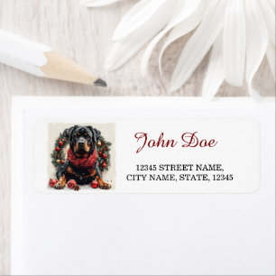 Rottweiler Christmas Return Address