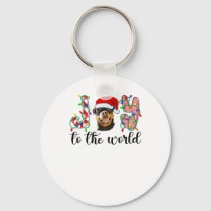 Rottweiler Christmas Rottie Xmas Party Rottweiler  Keychain