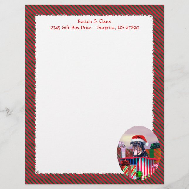 Rottweiler Christmas Surprise (Front)