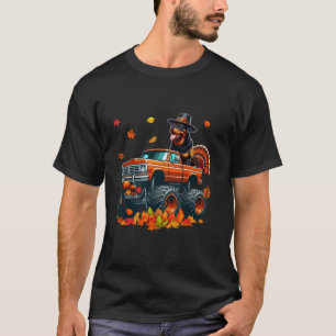 Rottweiler Cosplay Turkey On Monster Truck Thanksg T-Shirt