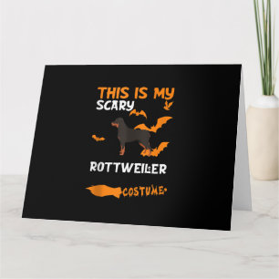 Rottweiler Costume Halloween Lazy Scary Dog Tank Card