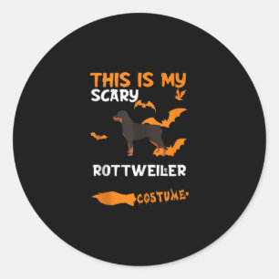 Rottweiler Costume Halloween Lazy Scary Dog Tank Classic Round Sticker