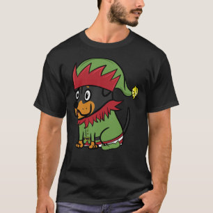 Rottweiler Cute Elf Costume Christmas T-Shirt