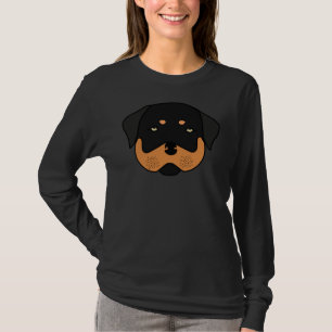 Rottweiler Cute Mood Clothing Head 5 T-Shirt