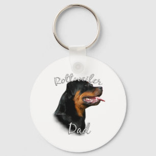 Rottweiler Dad 2 Keychain