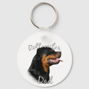 Rottweiler Dad 2 Keychain