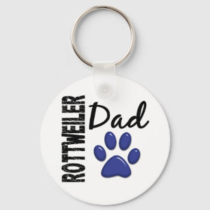 Rottweiler Dad 2 Keychain