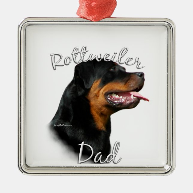 Rottweiler Dad 2 Metal Ornament (Front)