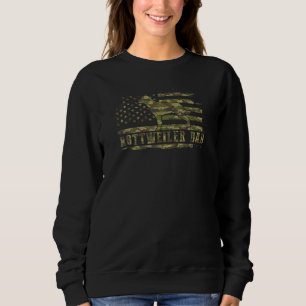 Rottweiler Dad Camouflage American Flag Patriotic Sweatshirt