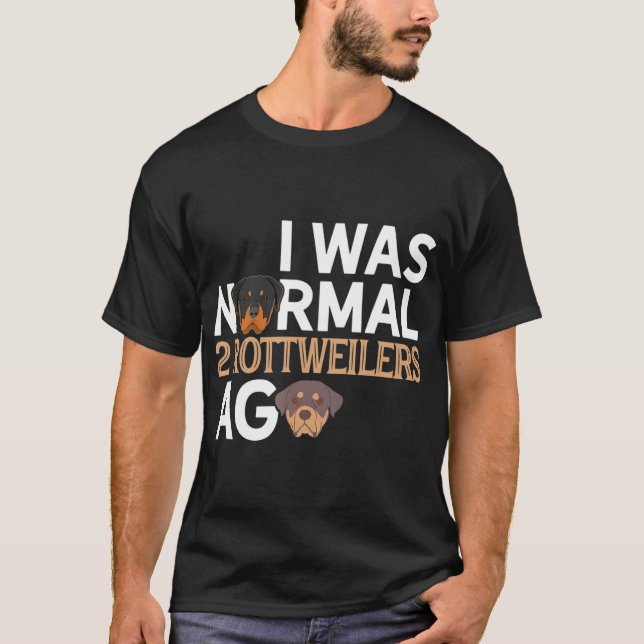 Rottweiler Dad  Funny Fathers Day Rottie Dog T-Shirt (Front)
