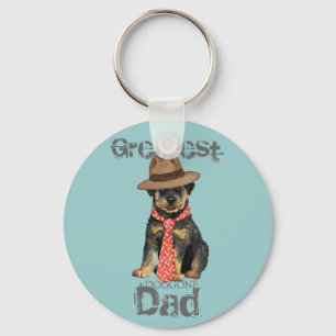 Rottweiler Dad Keychain