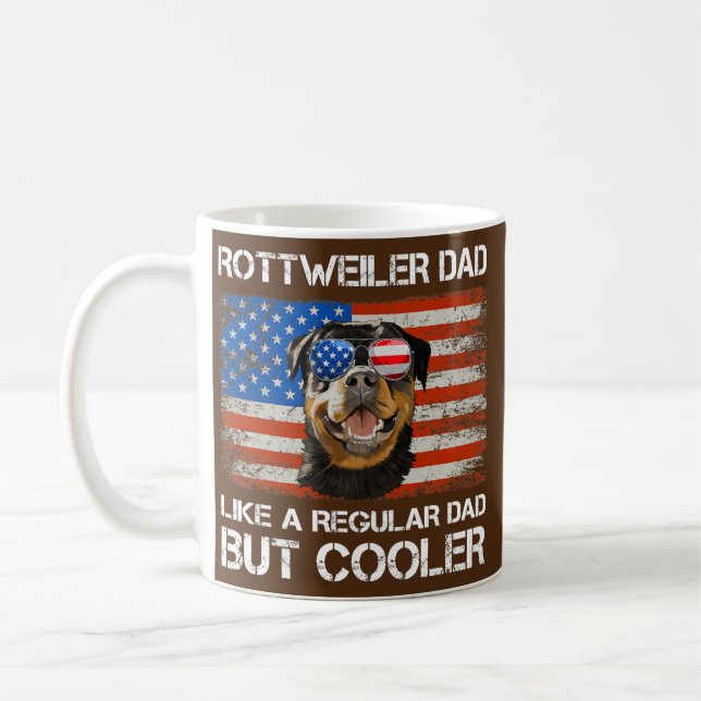 Rottweiler Dad Like A Regular Dad But Cooler Dog Coffee Mug (Left)