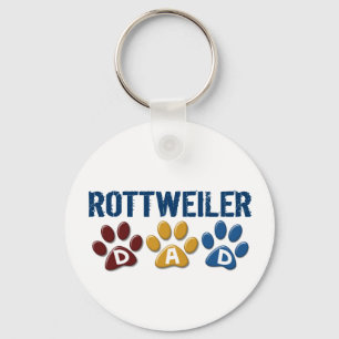 ROTTWEILER Dad Paw Print 1 Keychain