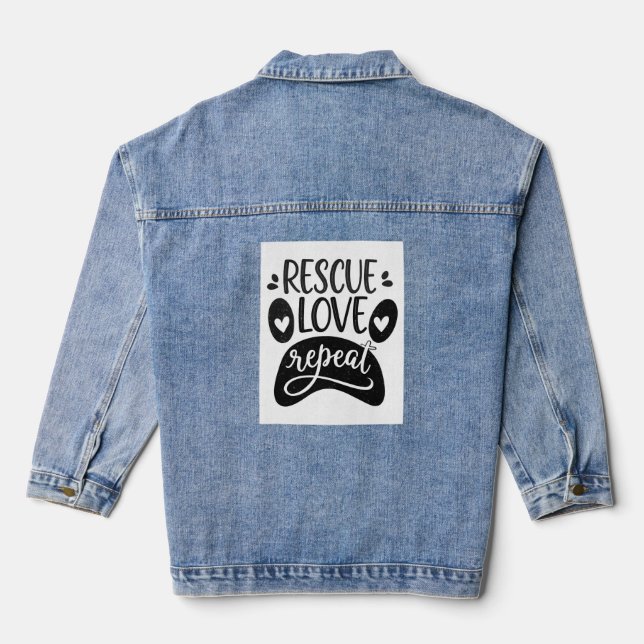 Rottweiler   denim jacket (Back)