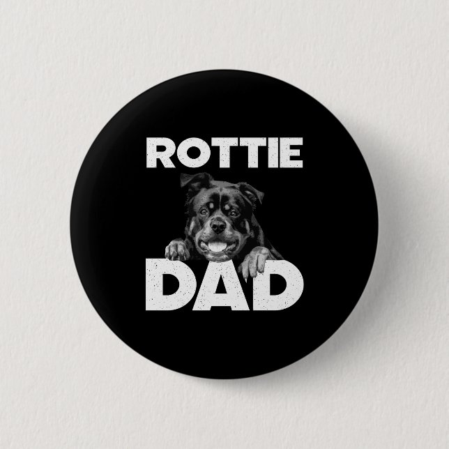 Rottweiler design for men dad rottie rottweiler 2 inch round button (Front)