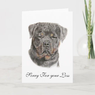 Rottweiler désolé pour votre carte de perte