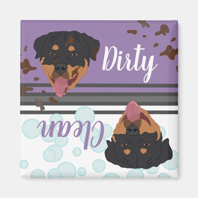 Rottweiler Dirty/Clean Dishwasher  Magnet (Front)