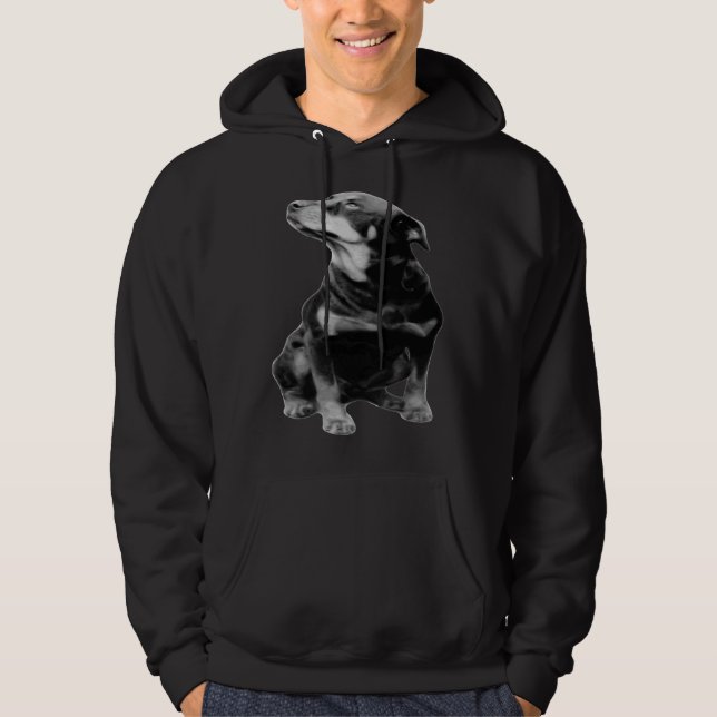 Rottweiler Dog 35 Hoodie (Front)