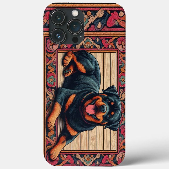 Rottweiler Dog 3D Stylish Colourful Border Case-Mate iPhone Case (Back)