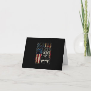 rottweiler dog 4th of july american flag patriotic note card