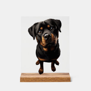 rottweiler dog acrylic sign