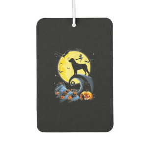 rottweiler dog and moon funny halloween costume air freshener