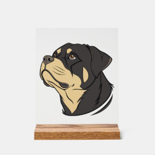 Rottweiler Dog Art Acrylic Sign