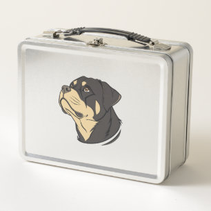 Rottweiler Dog Art Metal Lunch Box