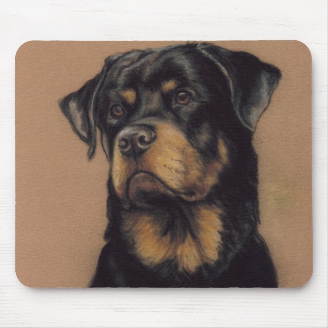 "Rottweiler" Dog Art Mousepad (Front)