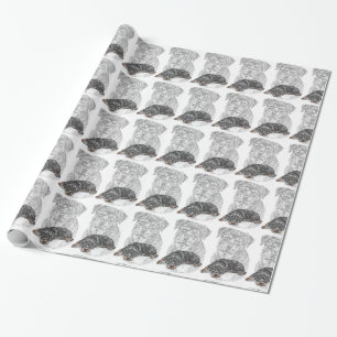 Rottweiler Dog Art Wrapping Paper