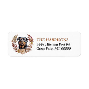 Rottweiler Dog Autumn Wreath