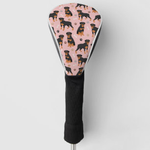 Rottweiler Dog Bones and Paws Golf Head Cover